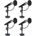 thumbnail image 1 of 4) Rockville Microphones+Desktop Stands+Pop Filters 4 Recording, Studio, Podcast, 1 of 10