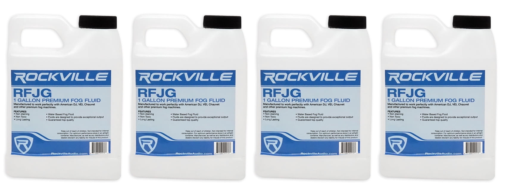 4) Rockville RFJG Gallons Fog/Smoke Juice Fluid For Chauvet/American DJ Machines