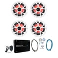 thumbnail image 1 of (4) Rockville RKL65MBW 6.5" 700 Watt Marine Boat LED Speakers+Amplifier+Amp Kit, 1 of 11