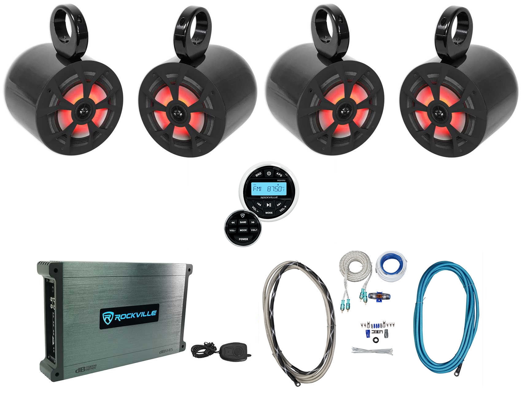 Marine Speaker Rockville Rockville (4) RMSTS80B 8