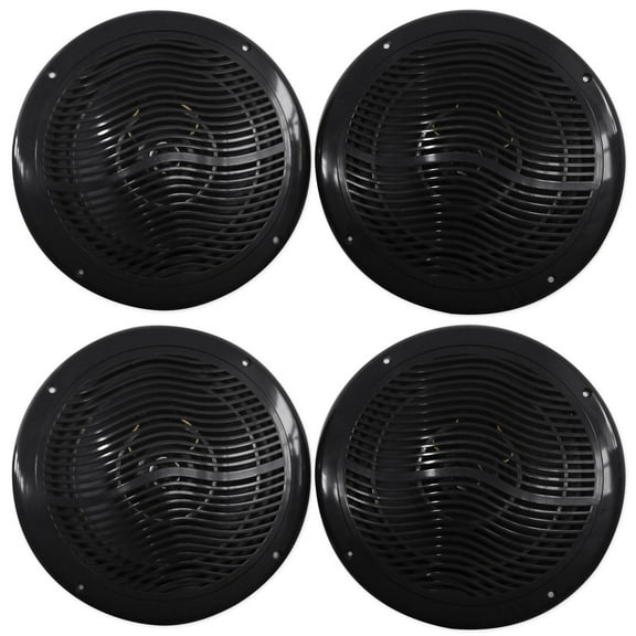 (4) Rockville RMC80B 8" 1600 Watt Waterproof Marine Boat Speakers 2-Way Black