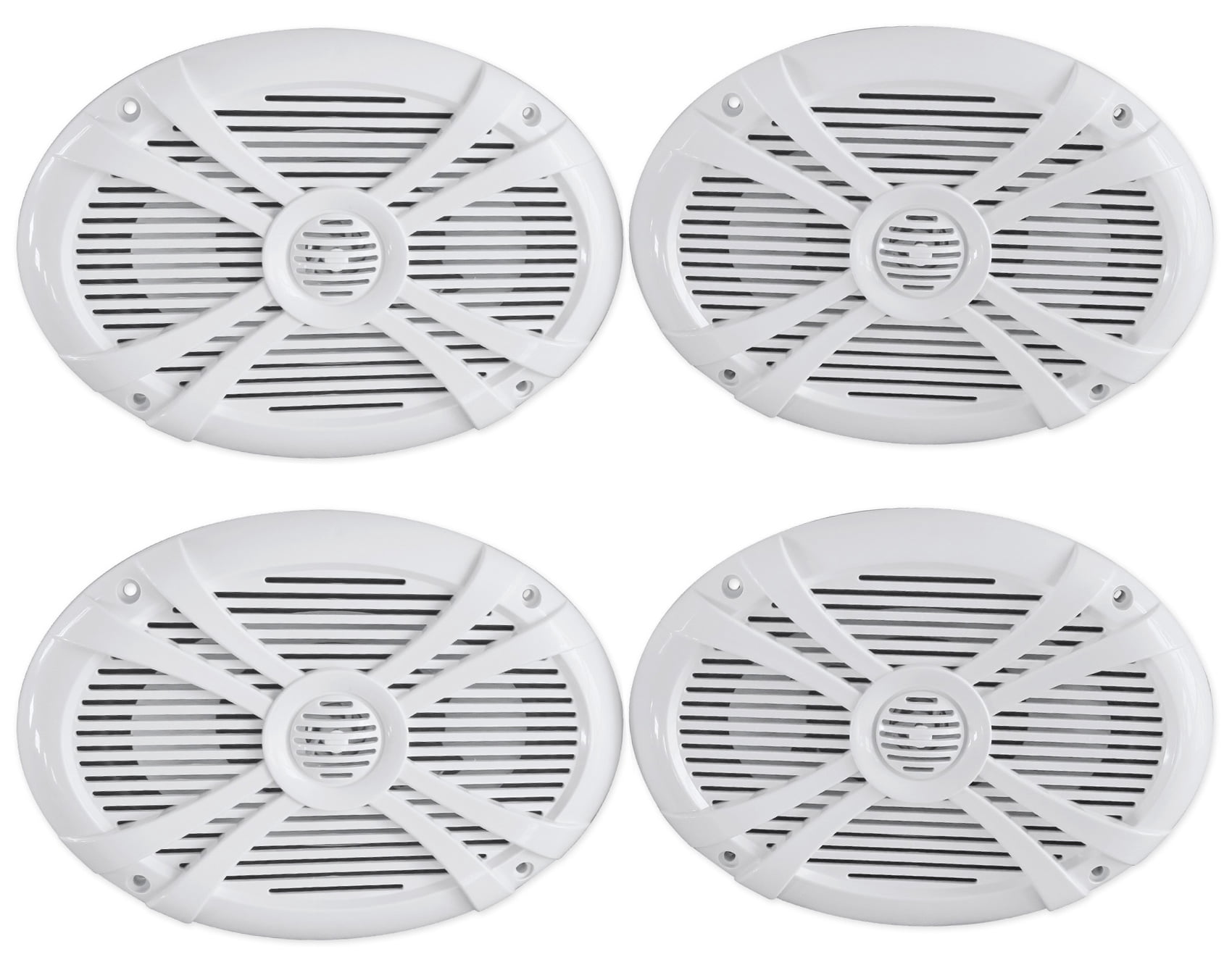 4) Rockville RSM65W 6.5 640 Watt Waterproof Shallow Slim Marine Boat Speakers – Audio Savings