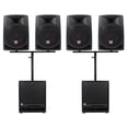 thumbnail image 1 of (4) Rockville RPG12 12" Active DJ PA Speakers+Mounts+(2) 12" Powered Subwoofers, 1 of 25