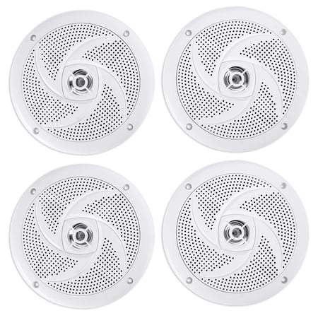 (4) Rockville RSM65W 6.5" 640 Watt Waterproof Shallow Slim Marine Boat Speakers