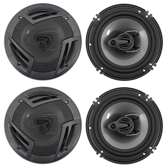 (4) Rockville RV6.3A 6.5" 3-Way Car Speakers 750 Watts/140 Watts RMS CEA Rated