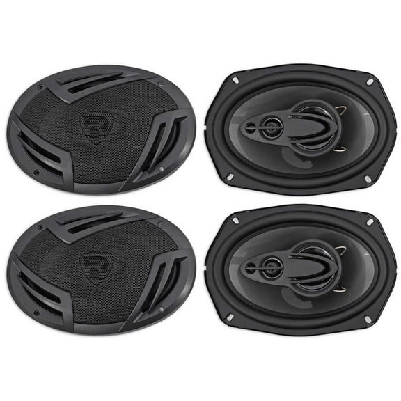 (4) rockville rv69.4a 6x9" 4-way car speakers 2000 watts/440w rms cea rated