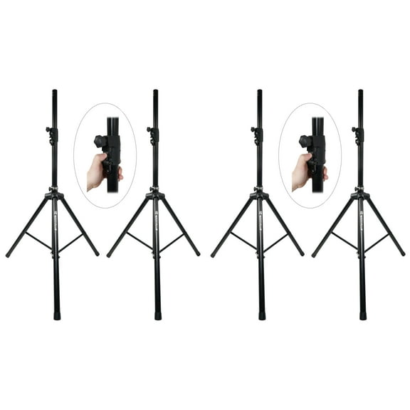 4) Rockville RVSS4A Hydraulic Air Powered Tripod DJ/Pro Speaker Stands Auto-Lift