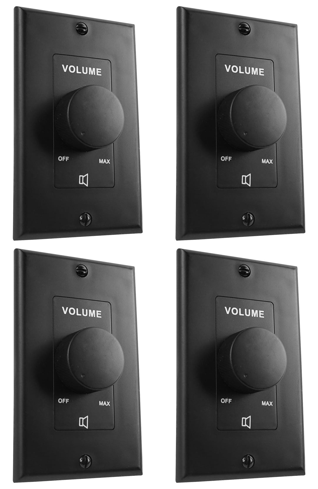 2-Pack Rockville VOL70100 Volume Controllers – 100W 70V Stainless Steel Wall Plate, For Commercial Audio & Speaker Systems