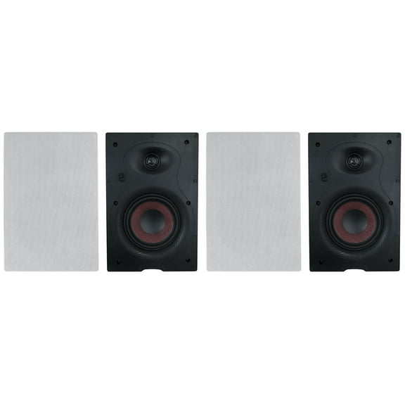 (4) Rockville WA658 6.5" In-Wall Home Speakers w Kevlar Woofer+Silk Dome Tweeter