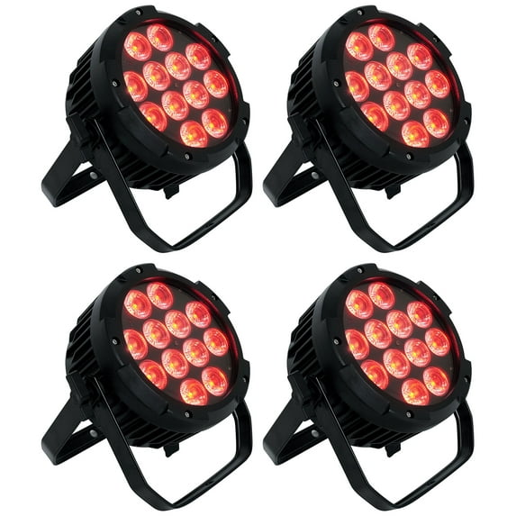 (4) Rockville WET PAR PRO Indoor/Outdoor Par Wash Up Lights For Restaurant Stage
