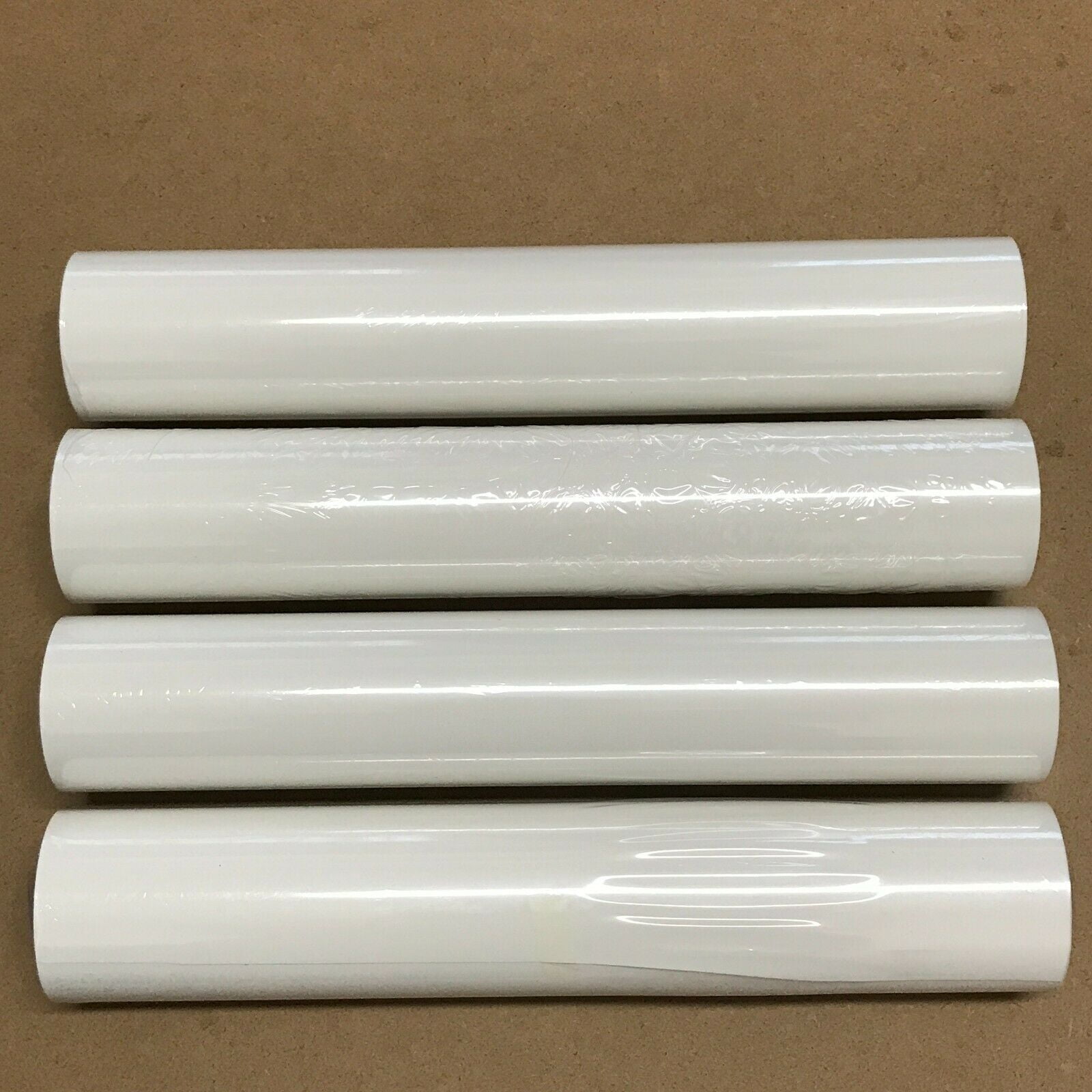 4 Roll 12" x 5Feet 12Feet White HTV Iron On Heat Transfer Vinyl for T Shirt Bags Hats Shoes Cricut
