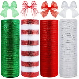Red, Green, Gold Gift Bows, Christmas, Poly-Ribbon, Presents, Wrapping,  Multiple Sizes, 20 Count, Holiday Time 