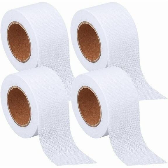 4 Roll Fusible Batting Seam Tape 1.5 Inch x 15 Yards Iron on Hem Tape White Seam Tape Fusible Batting Tape for Quilting Fusible Sheer Tape Hemming Tape DIY