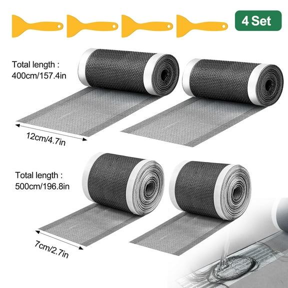 4 Roll Shower Drain Hair Trap Stickers, TSV Sink Strainer Filter for Bathroom