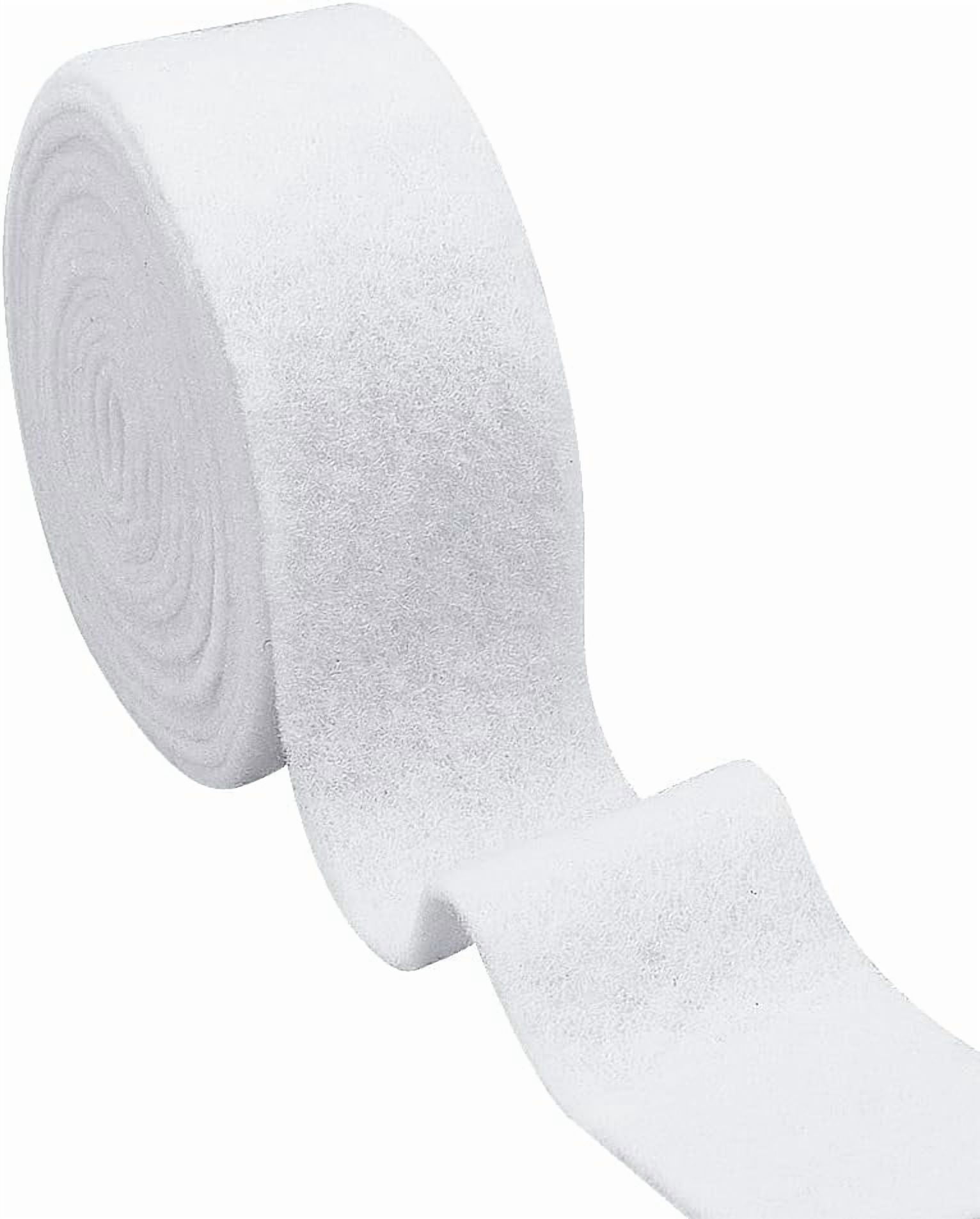 4 Roll Upholstery Cotton Rolls Cotton Batting Roll Cotton Blend Fleece Batting Needle-Punched Cotton Batting for DIY Crafts Quilts Jelly Roll Rugs Baskets 1.18inch Wide 1mm Thick