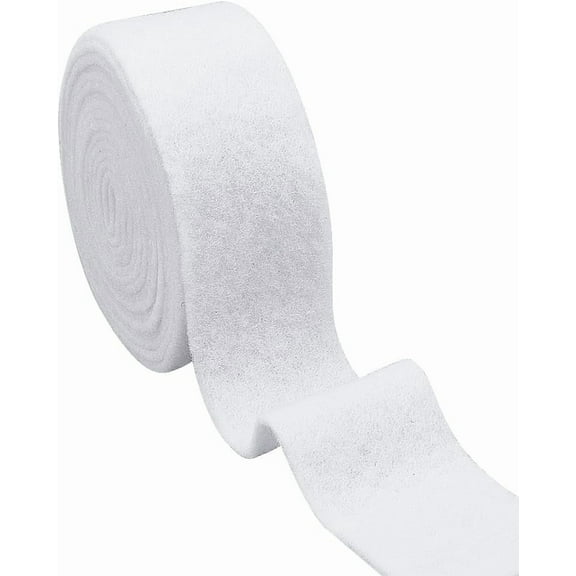 4 Roll Upholstery Cotton Rolls Cotton Batting Roll Cotton Blend Fleece Batting Needle-Punched Cotton Batting for DIY Crafts Quilts Jelly Roll Rugs Baskets 1.18inch Wide 1mm Thick White