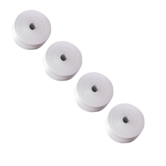 4 Roll White Caulk Tape,Self Adhesive Caulking Tape,1.18In X 10.5Ft White Adhesive Caulk Strip,Tape Caulk Strip Sealing for Toilet,Bathtub,Sink,Kitchen,Wall Edge,Bathroom Shower Accessories,White
