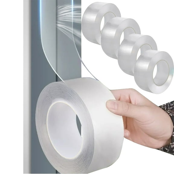 4 Roll Window Weather Sealing Tape 2IN x 66FT, Weatherproofing Draft Insulation Tape Stopper, Removable Window Sill Protector, Door Window sealer For Winter Block Cold Air