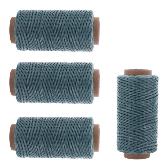 4 Roll of Leather Sewing Waxed Thread 164 Yards Each Hand Stitching Thread for Leather Craft Shoe Repairing Bookbinding