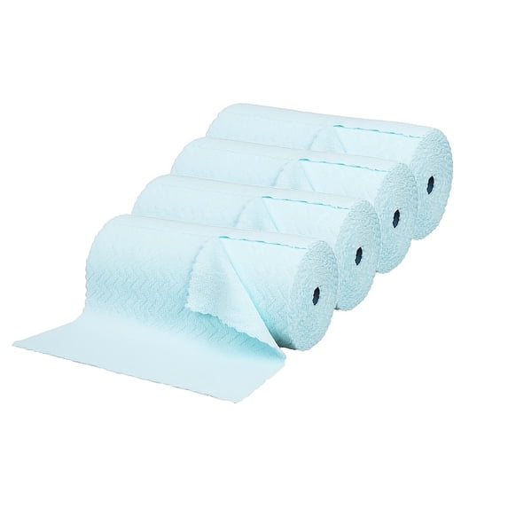 4 Rolls 120 Sheets 4 Color Microfiber Cleaning Wipe Rolls, Reusable Disposable Multi-Purpose Towel, Paper Towel Replacement for Kitchen Household Cleaning Supplies