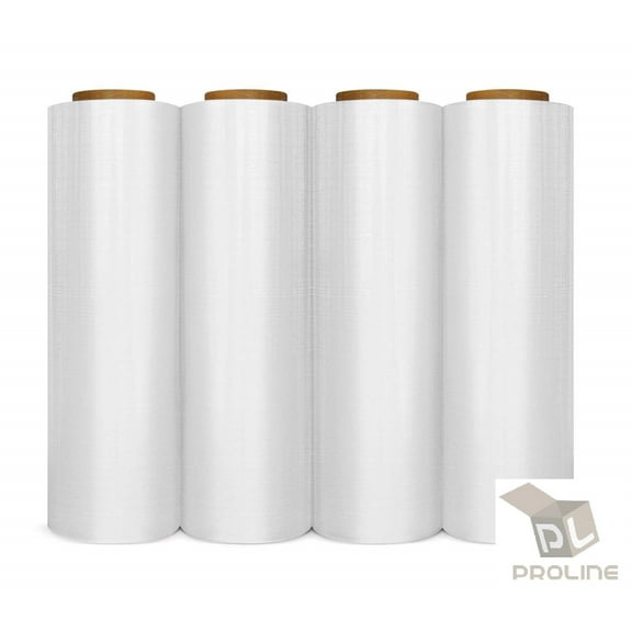 4 Rolls 18"x1000FT 80 Gauge Industrial Strength Pallet Wrap Stretch Film Shrink Hand Wrap
