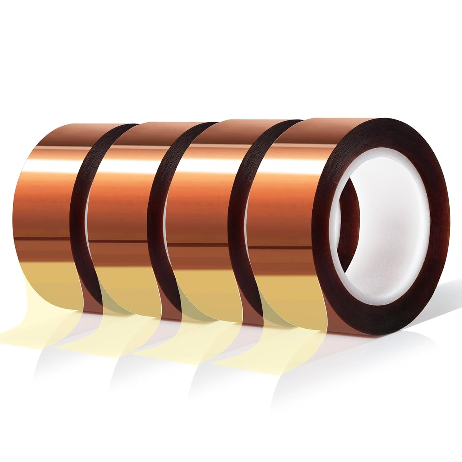 4 Rolls 20mm x16m(52FT) Heat Tape High Temperature Resistant Transfer for Sublimation Press Vinyl,No Residue