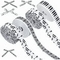thumbnail image 1 of 4 Rolls 4 Styles Polyester Musical Note & Piano Keys Printed Ribbon Sets Mixed Shapes 5/8 inch(16mm) 5 yards/roll 1 roll/style, 1 of 6