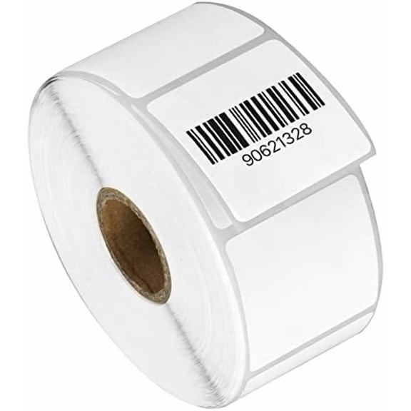 (4 Rolls, 900/Roll) 1.5 x 1.5 Direct Thermal Labels - 1 Core, Compatible with Rollo Label Printer & Zebra Desktop Printers - All Purpose QR Barcode Address - Adhesive Perforated$$Office