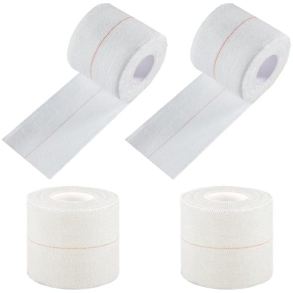 4 Rolls Adhesive Elastic Tape,Bexikou Self Adhesive Bandage Tape Wrap Flexible Stretch Bandages for Sports Ankle, Knee and Wrist Sprains(White)