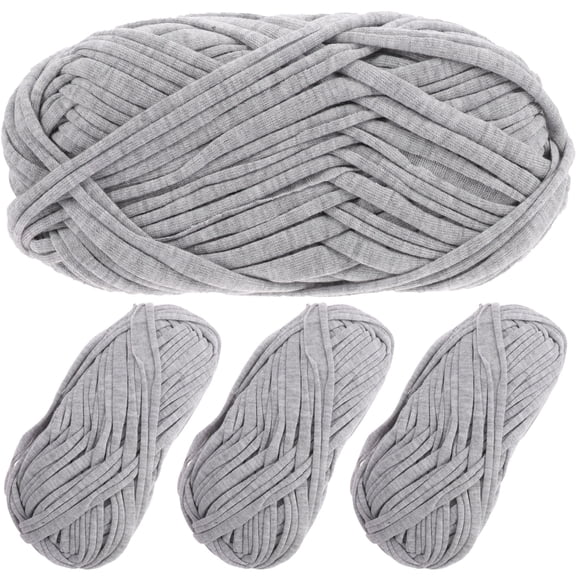 4 Rolls Ball of Wool Crochet Hook Knitting Yarn Craft Rope Cord Hand Crocheted Cotton for Crocheting