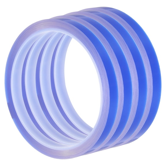 4 Rolls Blue 0.4 Inch x 36 Yards PET Film Electrical Tape 10mm x 33m