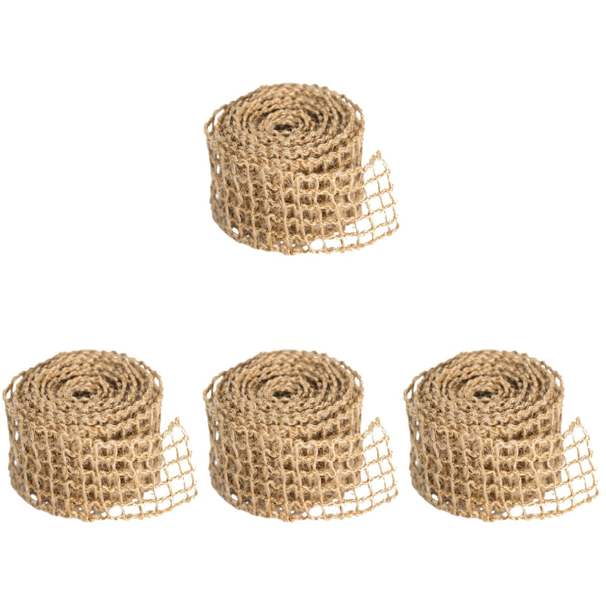 4 Rolls Braided Checkered Ribbon Cabello Accesorios Burlap Net Netting