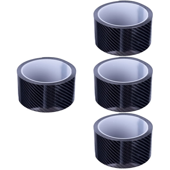 4 Rolls Car Door Anti-collision Sticker Black Vinyl Wrap for Cars Bumper Stickers Protector