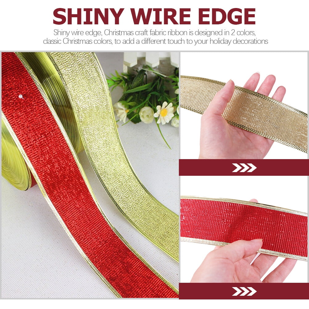 4 Rolls Christmas Ribbon Wrapping Ribbon Gift Packing Gift Decorative