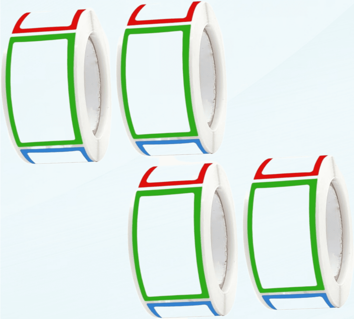 4 Rolls Color Blank Stickers Gift Tags Stickers Party Name Tags Name ...