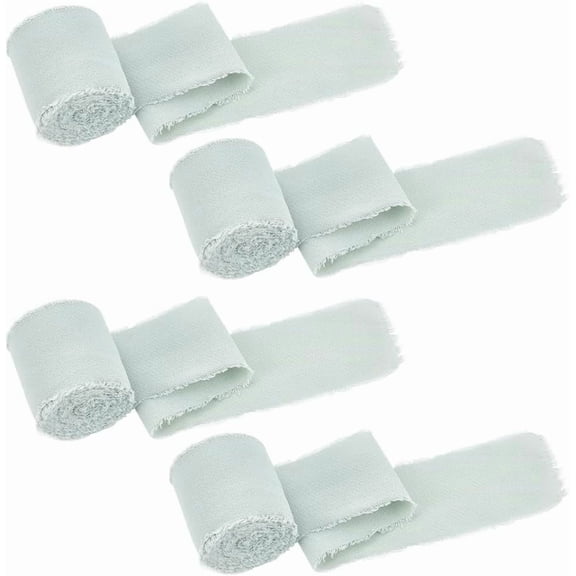 4 Rolls Cotton Ribbon 1-5/8 Inch5.47 Yards Handmade Frayed Ribbons Frayed Fringe Fabric Ribbons Cotton Raw Edge Ribbon for Gift Wrapping Bowknot Making Garment Accessories Aqua AquaDIY