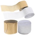 4 Rolls Crepe Papers Colored Paper Streamer Birthday Wedding Party
