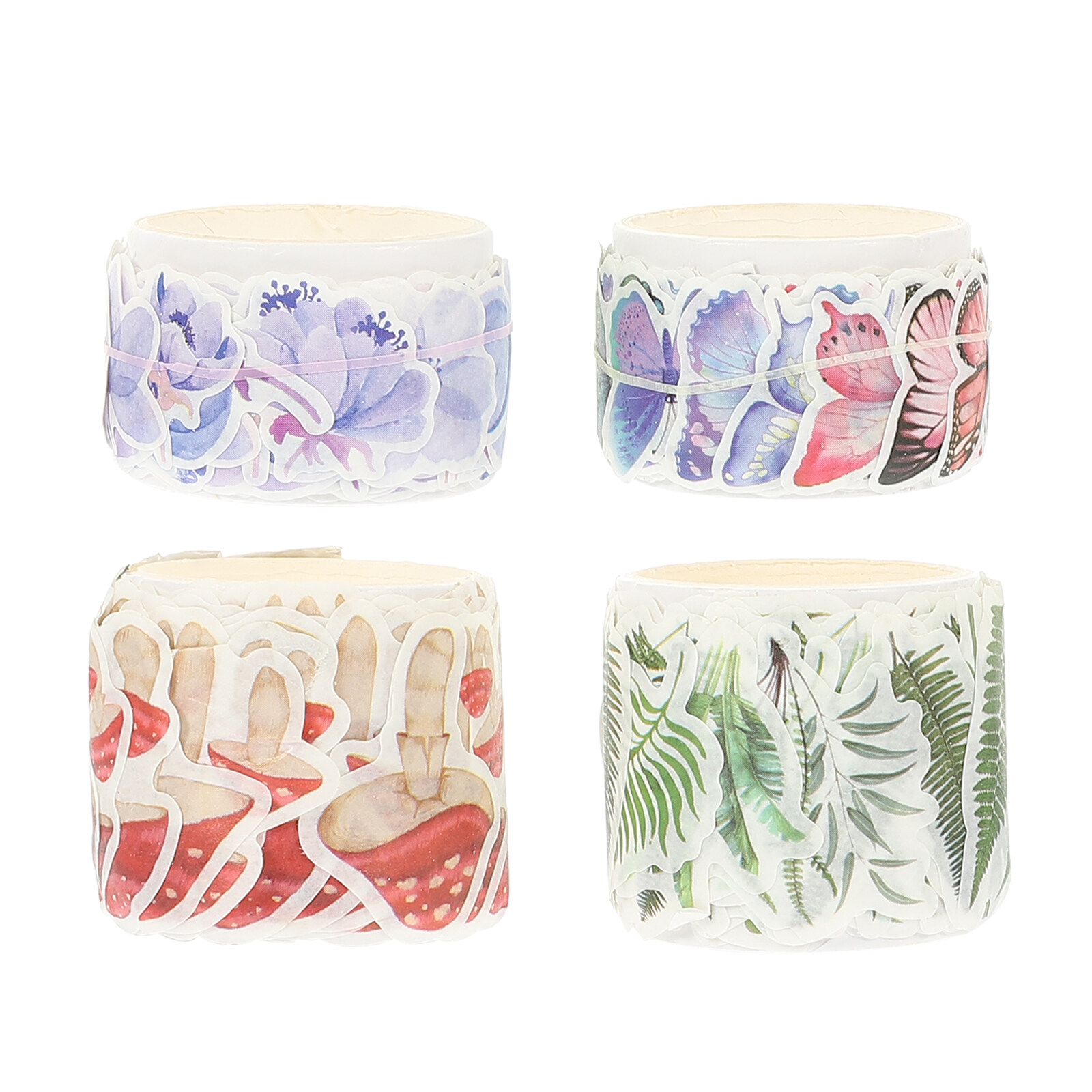 4 Rolls DIY Decorative Material Duct Tape DIY Tapes Paper Tape Floral