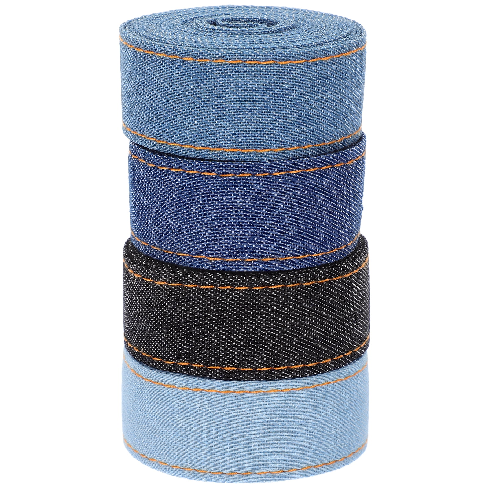 Sewing String Ribbon 4 Rolls Denim Webbing Ribbons for Crafts Ribbon Sewing Bow Making ...
