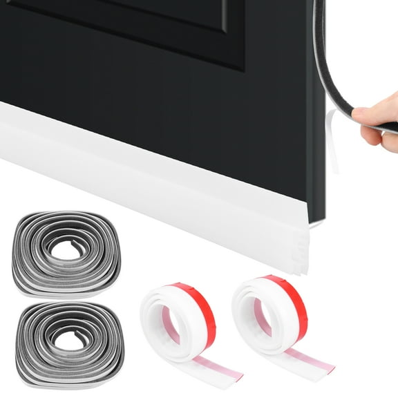 4 Rolls Door Draft Stopper Self Adhesive Door Soundproof Seal Strip Window Weather Stripping Noise Blocker Roll for Winter Window