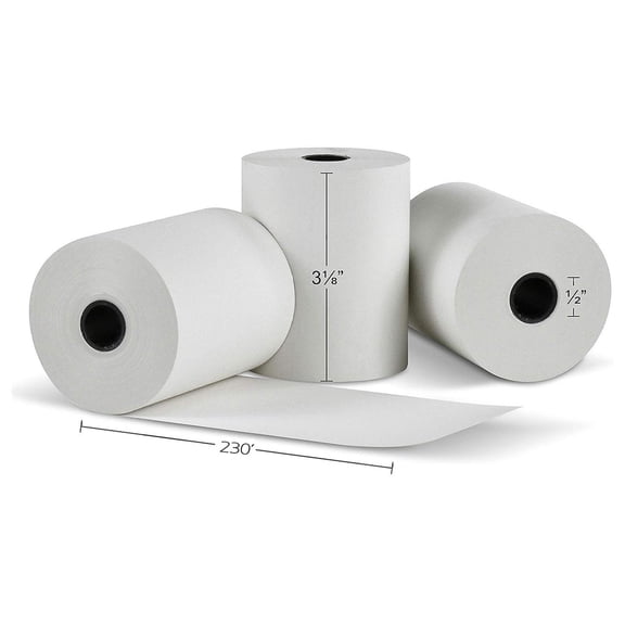 (4 Rolls - GSM) 3 1/8 x 230 Thermal Paper (80mm x 70m) premium tape for Square POS System, Register Thermal Receipt Paper Rolls for TM-T88III, TM-T88IV, TM-T88V, TSP100, CT-S300, CT-S2000