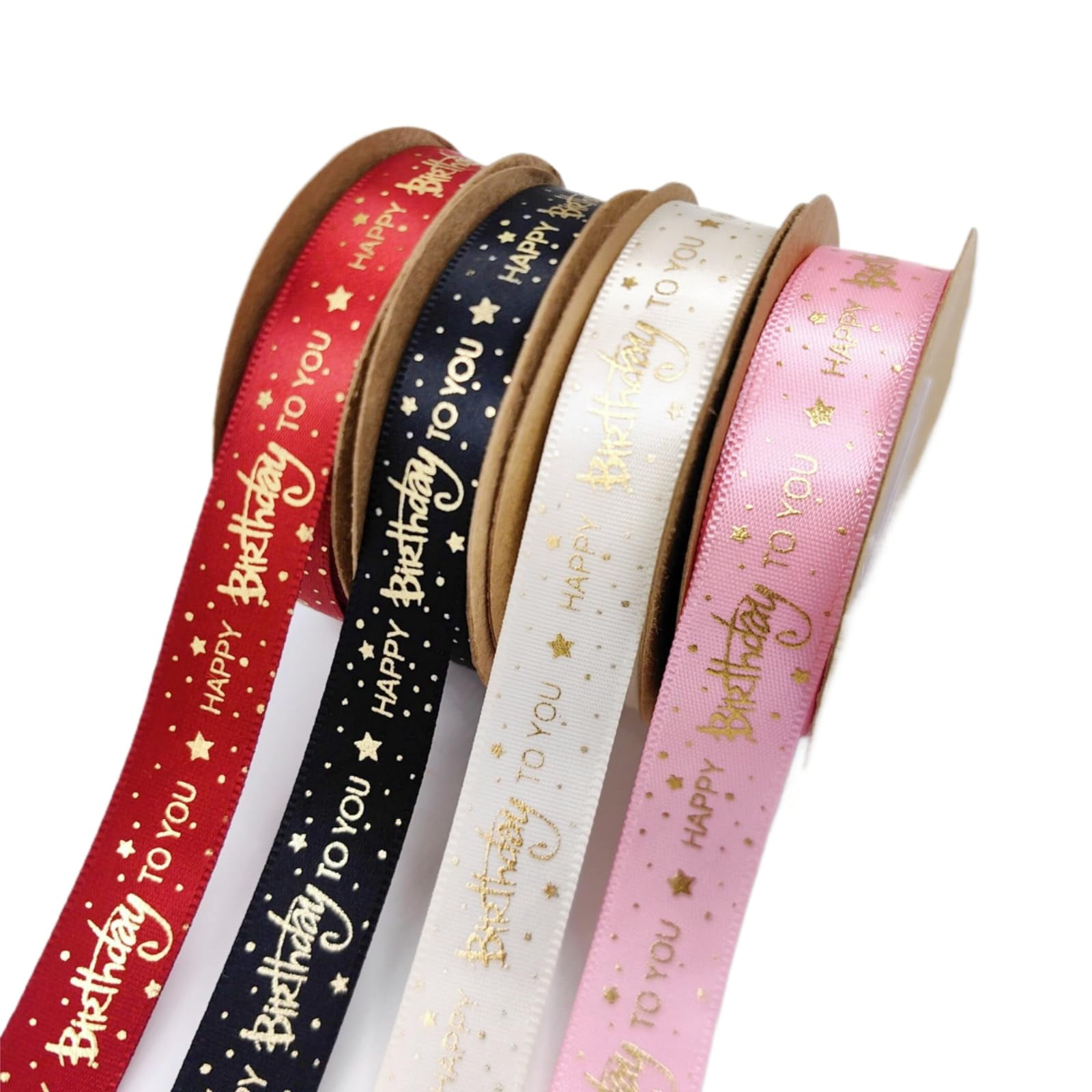 4 Rolls Happy Birthday STF9 Ribbon Cake Decorations 5/8