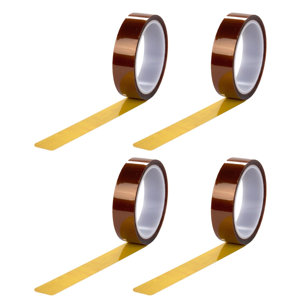 4 Rolls Heat Resistant Tape Double Sided Clear Adhesive Sheets