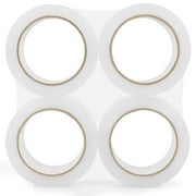 4 Rolls Heavy Duty Packing Tape, 2.7 mil Clear Shipping Tape, 1.88 inch x 65 Yards per Roll, Strong Adhesive for Packaging, Mailing, Moving & Storage, 260 Yards Total, Clear Tape Refills for Boxes