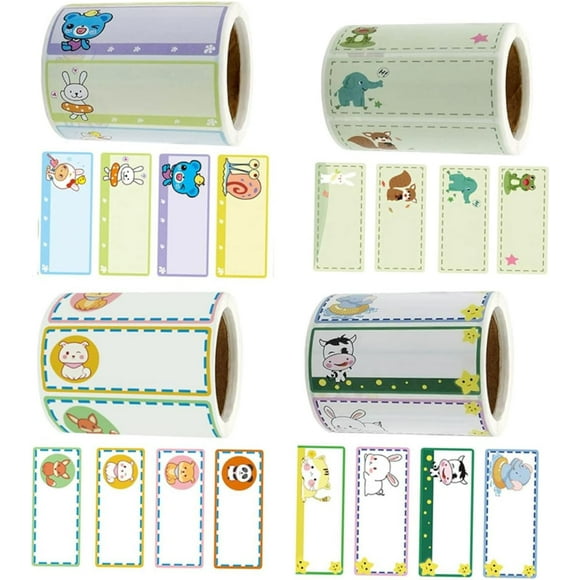 4 Rolls Kindergarten Name Stickers Sticky Name Tags Name Label Stickers File Folders Labels Bottle Labels Baby Bottles Labels for Storage Bins Labels for Organizing Daycare Labels