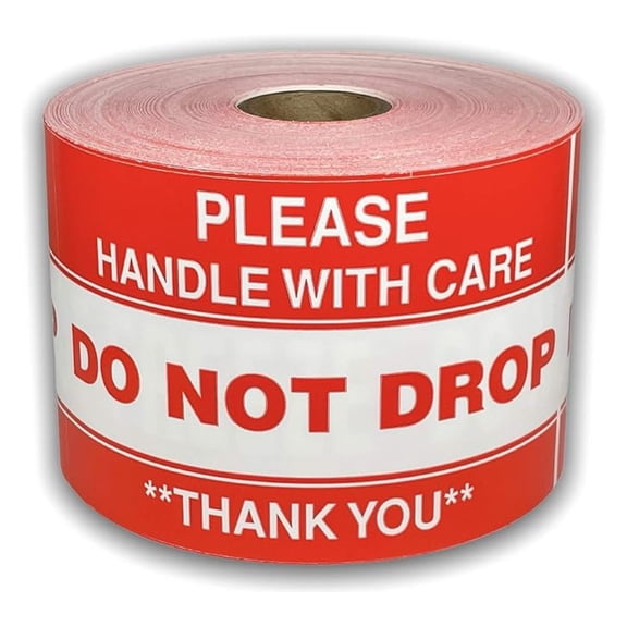 4 Rolls Large 3x5 Please DO NOT Drop Handle with Care Shipping Mailing Stickers with 500 Labels per roll