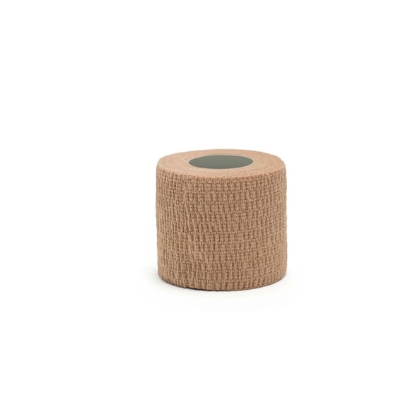 (4 Rolls) Latex Medi-Rip Cotton Bandage Beige Wrap, 2" x 5 Yards (MS-36120)