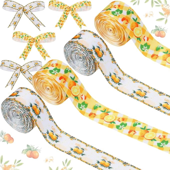 Small Sweets Ribbon 4 Rolls Little Cutie Theme Ribbons, 20 Yards Craft Ribbons for Wreath ...