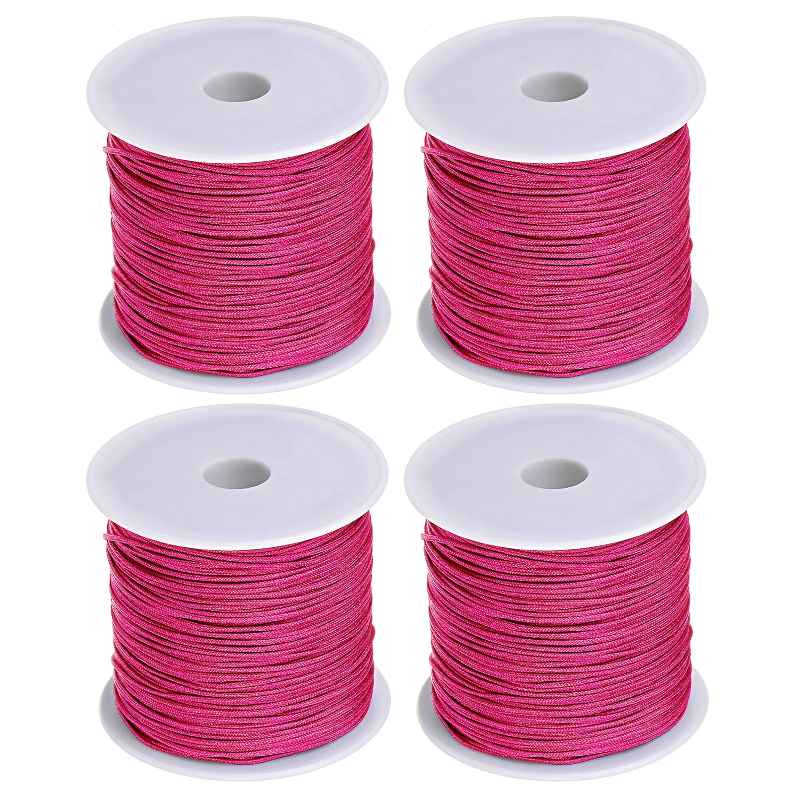 Satijn Macramé draad 0.8 mm Neon Pink | Beads and charms