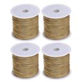 thumbnail image 1 of 4 Rolls Nylon Beading Thread Knotting Cord 0.8mm 50 Yards Braided Nylon Crafting Satin String, Khaki, 1 of 5